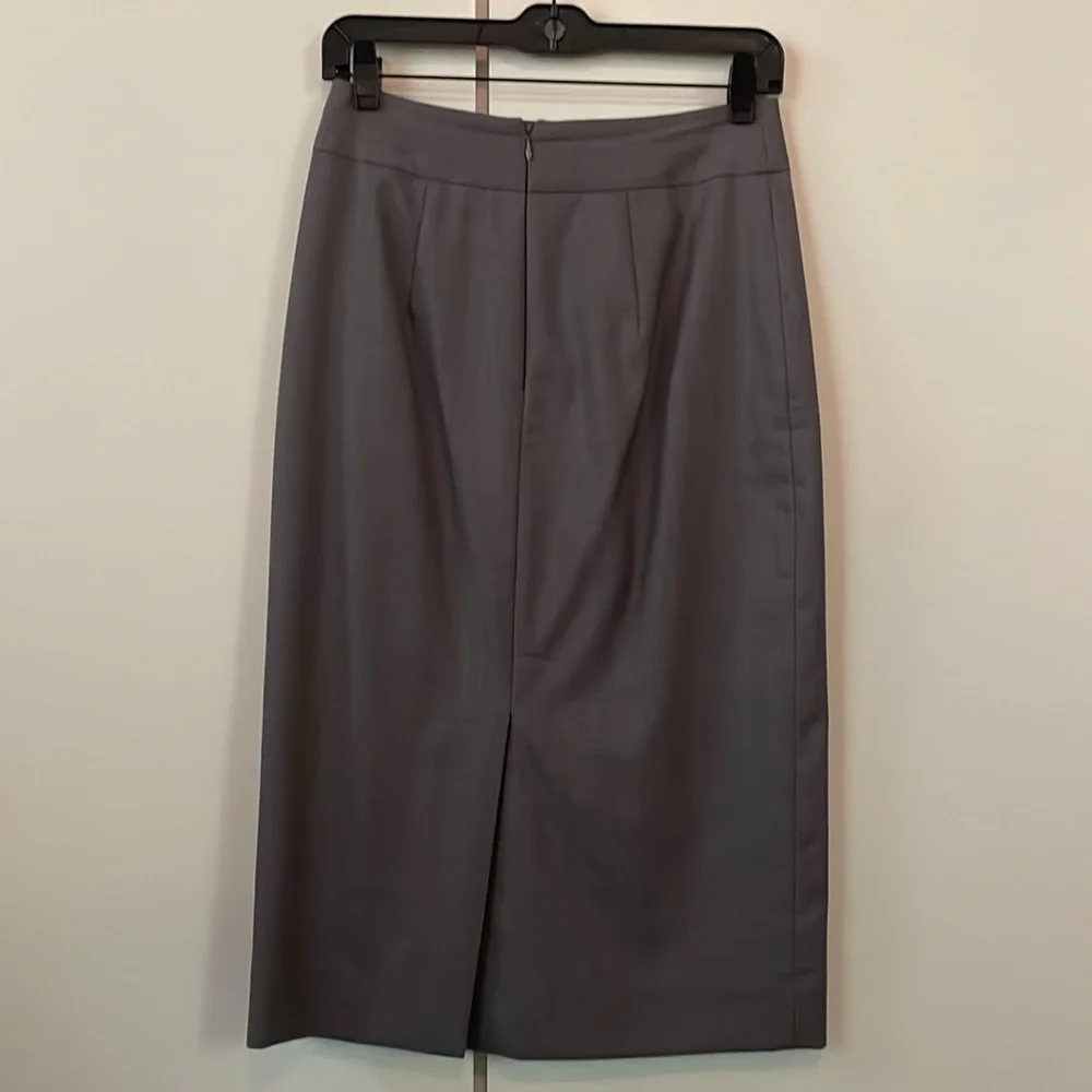 Ports 1961 Lightweight Wool Suiting Midi Skirt, Size 2